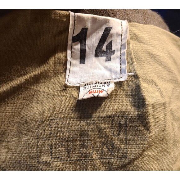 French Military Ike Style 1958 Olive Wool Jacket Gold Buttons 14 Delrieu Lyon - Picture 14 of 14